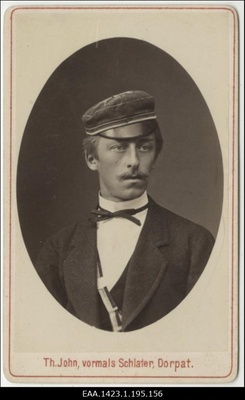 Baltisaksa üliõpilaskorporatsiooni Estonia liige Arnold Knüpffer, portreefoto  duplicate photo