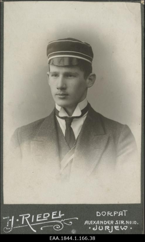 Korporatsiooni "Livonia" liige Otto von Schroeder, portreefoto