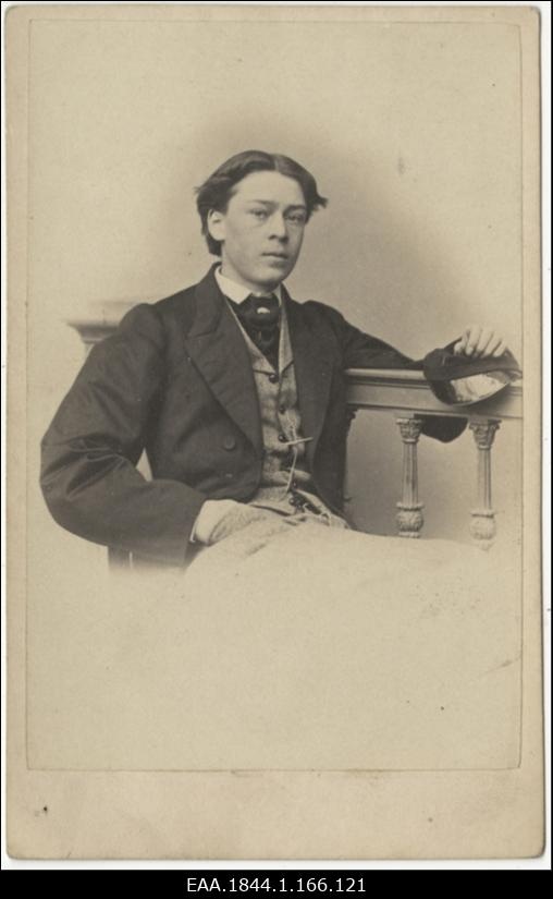 Hilisem korporatsiooni "Livonia" liige Reinhold von Wahl rebasena, portreefoto