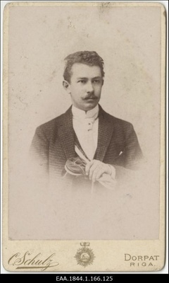 Korporatsiooni "Estonia" liige parun Otto von Stackelberg, portreefoto  duplicate photo