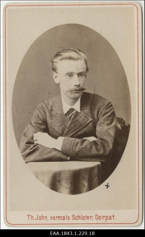Korporatsioon "Estonia" liige Ernst Frey, portreefoto