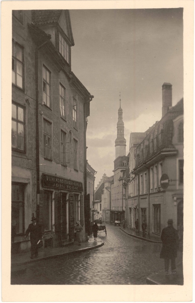 The beginning of a long street. View of the northeast towards the Holy Spirit Church
