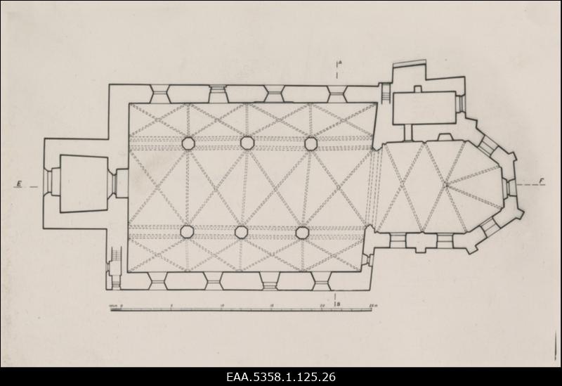 Fotokoopia kiriku põhiplaani skeemist