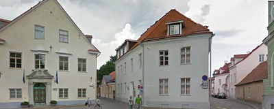 Toompea. View of the Cross of the Court of Peace, Toom-Rüütel and Church Street in no rephoto