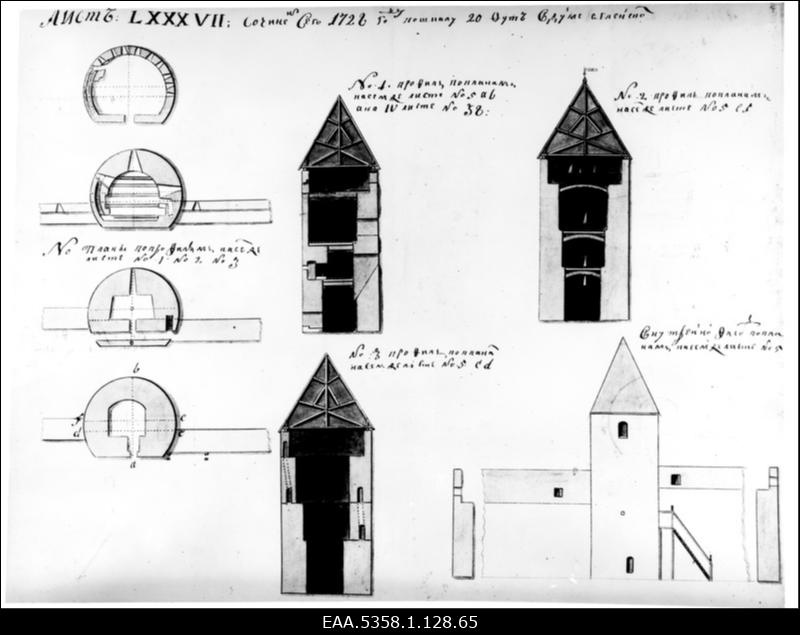 Fotokoopia linnamüüri torni skeemist