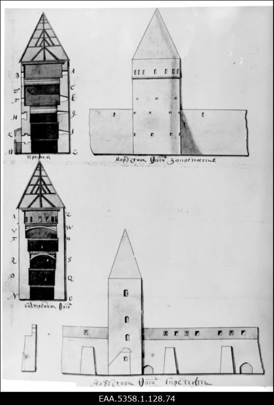 Fotokoopia linnamüüri tornide skeemist