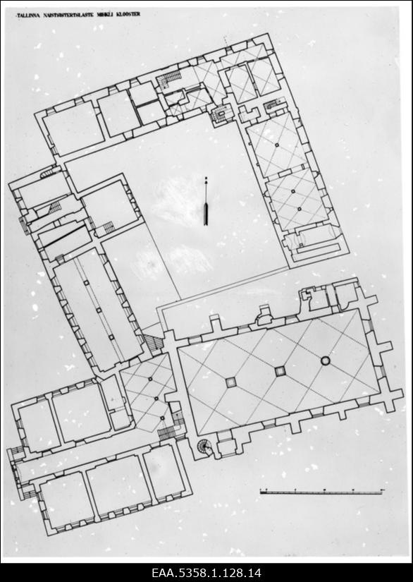 Fotokoopia Tallinna naistsistertsalste Mihkli kloostri plaanist
