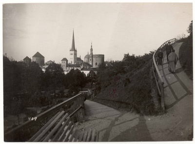 All-city. View from Patkuli staircase to the southeast towards the church of Oleviste  duplicate photo