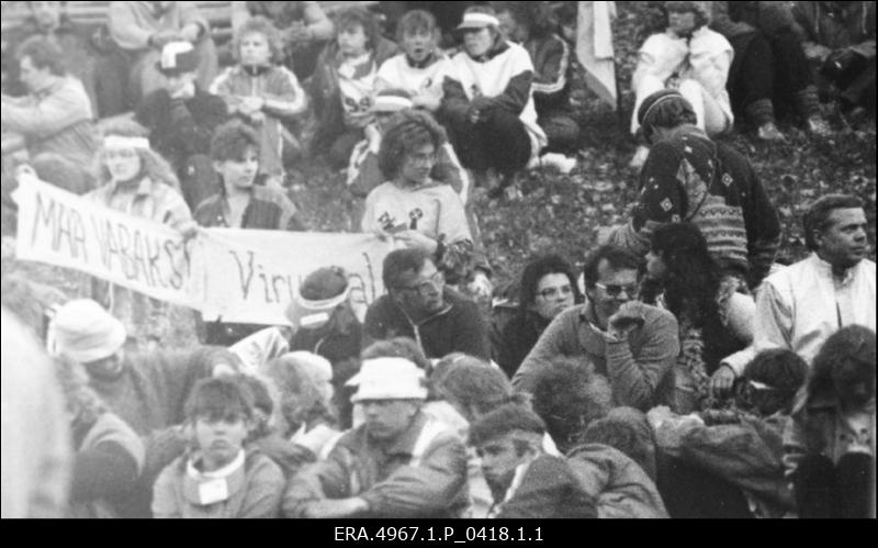 Ida-Virumaal fosforiidikaevanduse rajamise vastu suunatud meeleavaldus Rakveres.