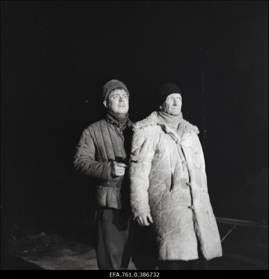 Filmi "Äratus" filmimine. Määritsa lahingu lõpp. Jaan Rekkor Peeter Kängsepa osas. Mati Klooren Richardi Sassi osas.  similar photo