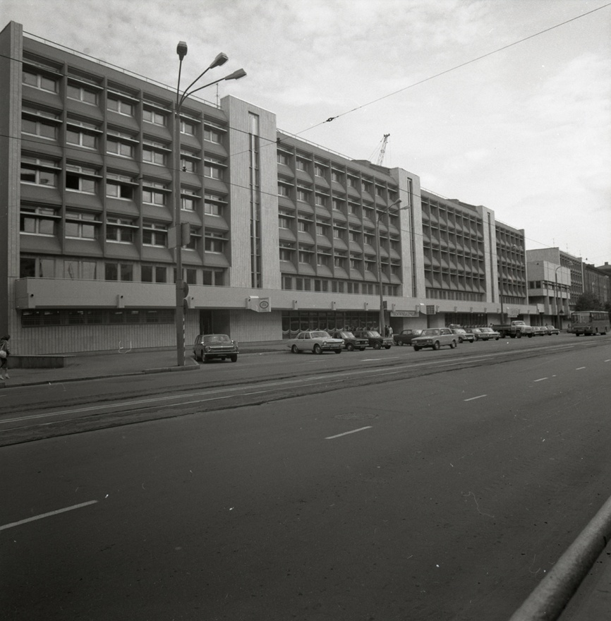ETKVL / Tsentrosojuzprojekti maja, vaade hoonele. Arhitektid Olga Bruns, Mart Kalling