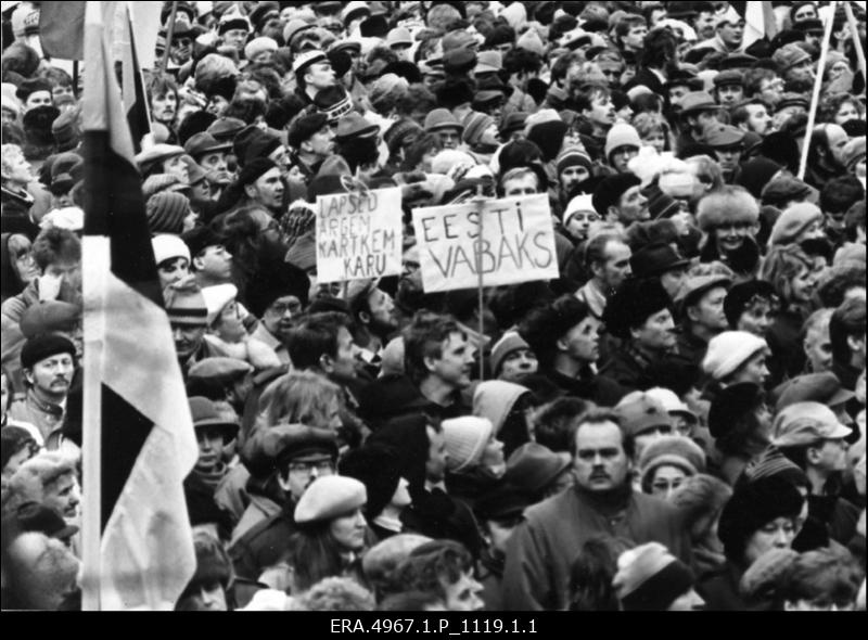 Eesti Vabariigi 72. aastapäeva miiting  Vabaduse väljakul.