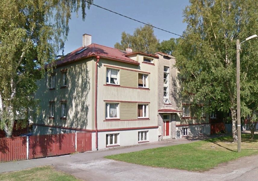 Tallinna-tüüpi korterelamu Heina 47, vaade hoonele eest vasakult. Arhitekt Karl Tarvas rephoto