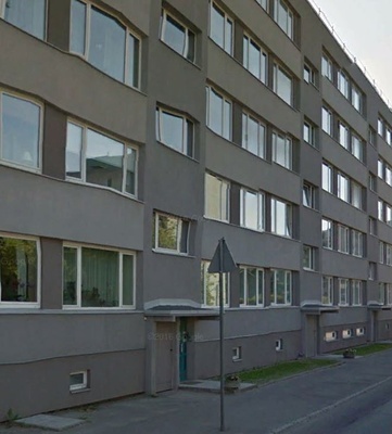 Korterelamu Tallinnas, hoone vaade. Arhitekt Udo Ivask rephoto