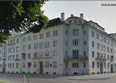 Elamukooperatiivi Tare korterelamu Tallinnas, 1 vaade hoonele, 1 vaade portaalile. Arhitekt Herbert Johanson rephoto