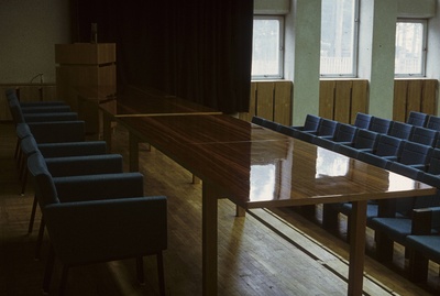 Eksperimentaalse ja kliinilise meditsiini Instituut, vaade saali lavalt. Arhitekt Ilmar Puumets  similar photo