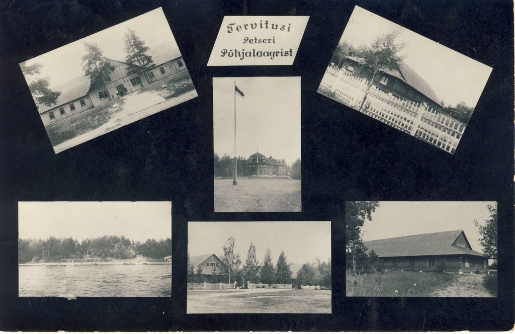 Fotopostkaart Põhjalaagri vaadetega.