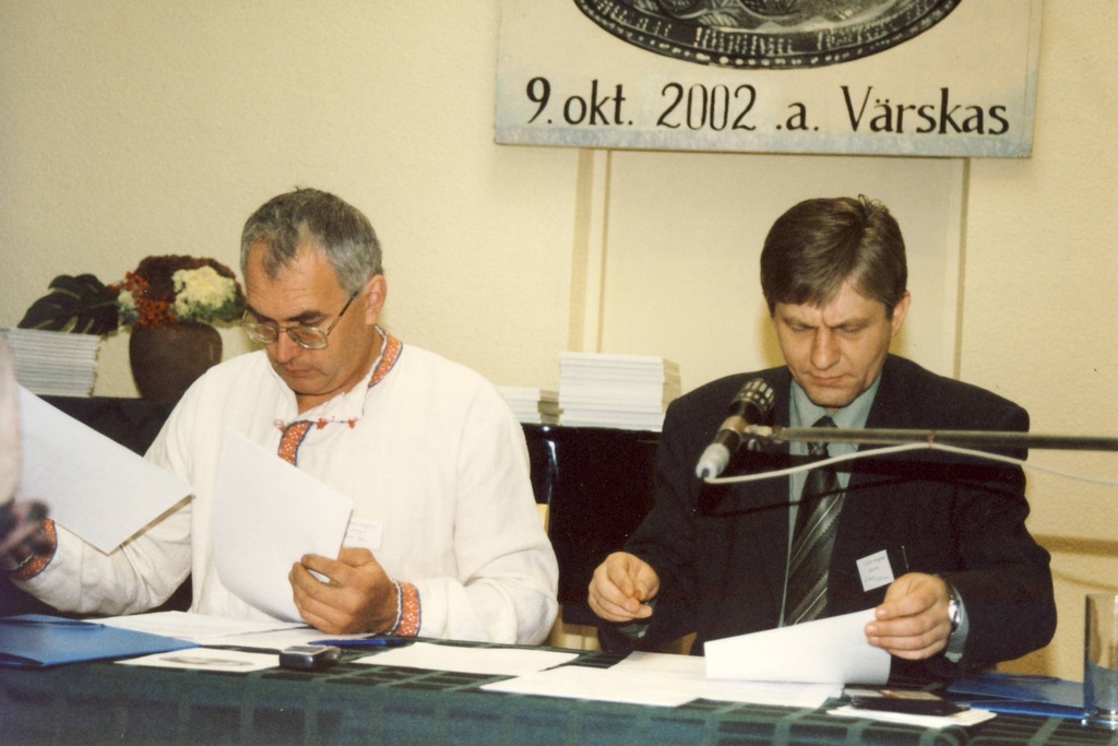 VI Seto Kongress Värska Sanatooriumis.Kongressi juhatajad Aare Hõrn ja Georg Pelisaar