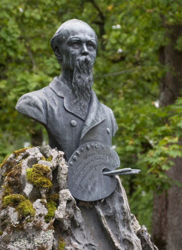 Johann Köleri hauamonument Suure-Jaani kalmistul. rephoto
