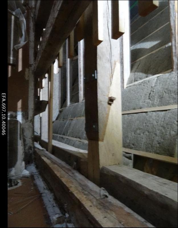 Riisipere mõis. Renoveerimistööd mõisa peahoones. Pööningukorrus.