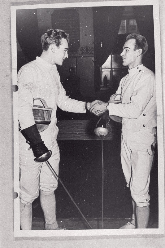 Viievõistlejad Kalju Lage (vasakul) ja Hanno Selg.