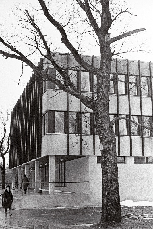 Vaade sanatooriumi „Rahu“ uue söökla hoonele.