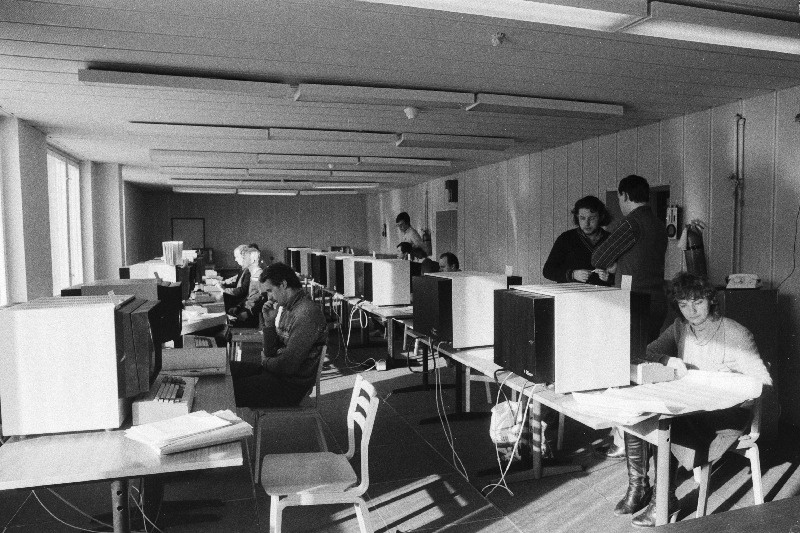 Tallinna Polütehnilise Instituudi arvutuskeskuse kuvariklass.