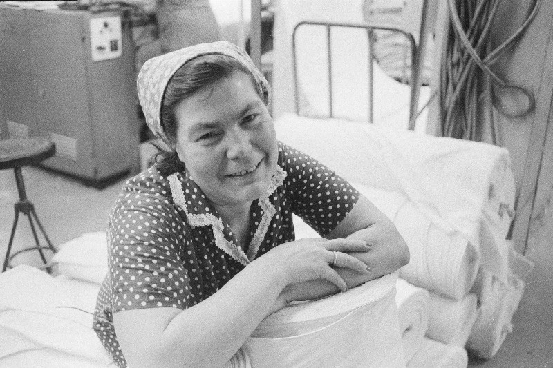 NLKP XXVII kongressi delegaat, Eesti NSV teeneline tööstustöötaja, puuvillakombinaadi "Balti Manufaktuur" esikangur Valentina Muravjova.