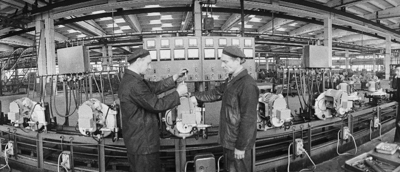 Kvaliteedimärgiga põletite AR-90 monteerimise konveier tehases "Ilmarine".