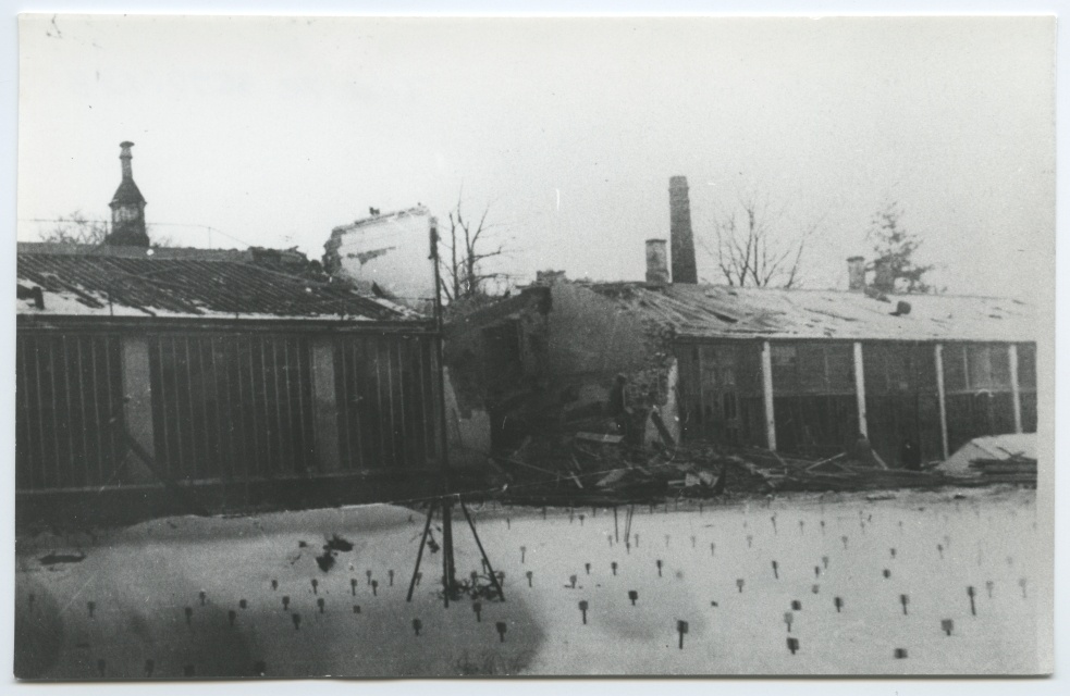 Tartu. Rains of the greenhouse of the Botanical Garden of the University of Tartu after the bombing of January 27, 1943