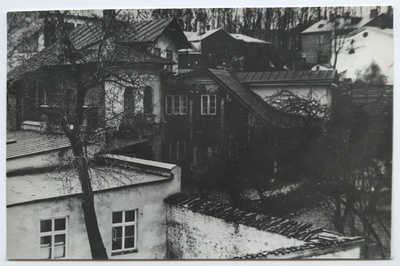 Tartu. Buildings on Gustav Adolf (Jakobi) Street, which was dismantled in connection with the construction of the building of the Institutes of the University of Tartu (chemical building)  duplicate photo