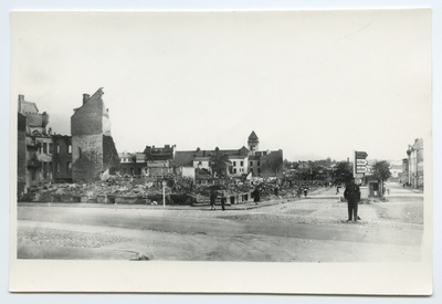 Tartu. View of the ruins of the city from the corner of Aleksandri and Uueturu street towards Emajõe in 1941.  duplicate photo