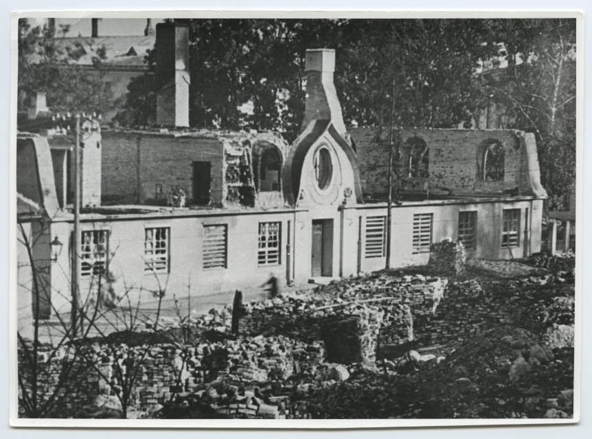 Ruins of the ut campus on Jakobi Street