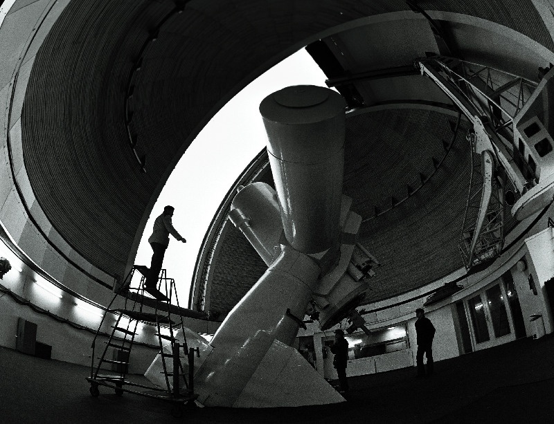 Eesti NSV TA Astrofüüsika ja Atmosfäärfüüsika Instituudi W. Struwe nim. Observatooriumi teleskoop Tõraveres.
