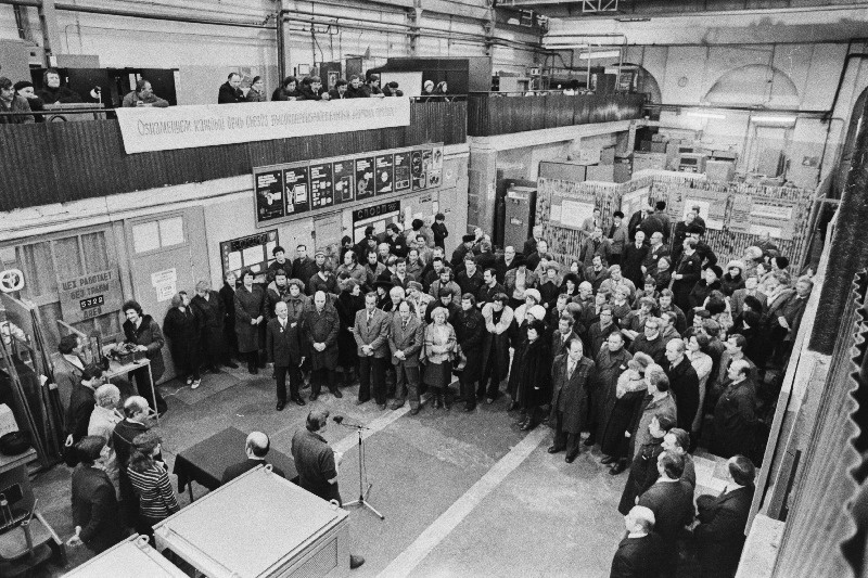 NLKP XXVI kongressi avamisele pühendatud miiting M.I. Kalinini nim. Elektrotehnika Tehases