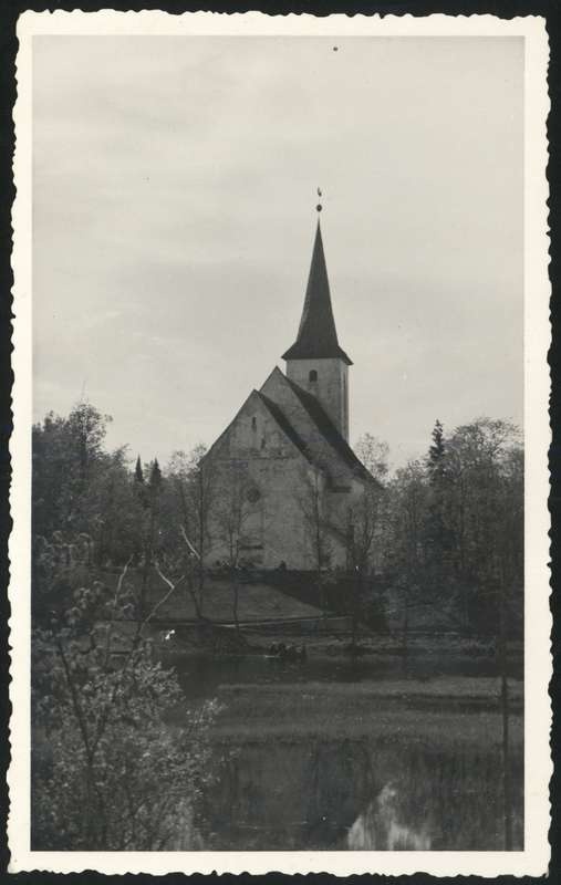 fotopostkaart, Suure-Jaani khk, Suure-Jaani, kirik, u 1933