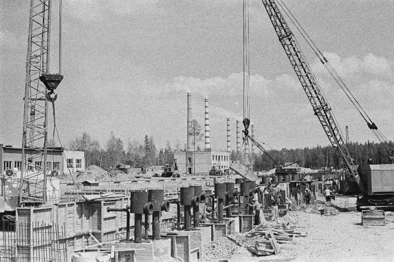 Vaade Tallinna Kalakombinaadi soojaveekanali ehitusele kalade kasvatamiseks Balti Soojuselektrijaama lähedal.