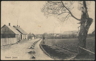 trükipostkaart, Suure-Jaani khk, Suure-Jaani,  Viljandi (Köleri)? tee, u 1910, J. Litteri kirjastus  duplicate photo