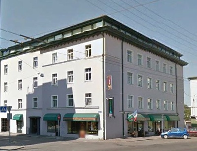 Kohvikuga korterelamu Tallinnas Toompuiestee 29, vaade hoonele. Arhitekt Karl Tarvas rephoto