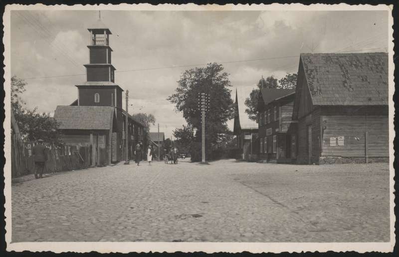 fotopostkaart, Suure-Jaani khk, Suure-Jaani, Pärnu tn, u 1938, foto A. Veidner
