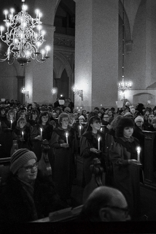Jõululaupäeval Oleviste kirikus.