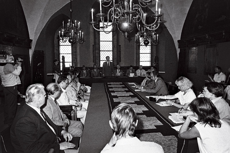 Eesti Kultuurkapitali Sihtasutuse koosolek Tallinna Raekojas.