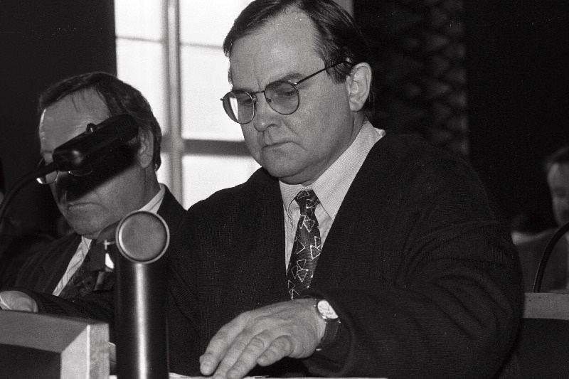 Riigikogu koonderakonna fraktsiooni esimees Mart Siimann Riigikogu istungil.