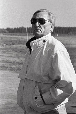 Eesti Kaitseväe juhataja kindralmajor Aleksander Einseln kaitseväe õppustel Aegviidus .  duplicate photo