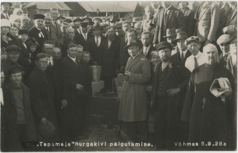 Võhma tapamaja nurgakivi asetamine