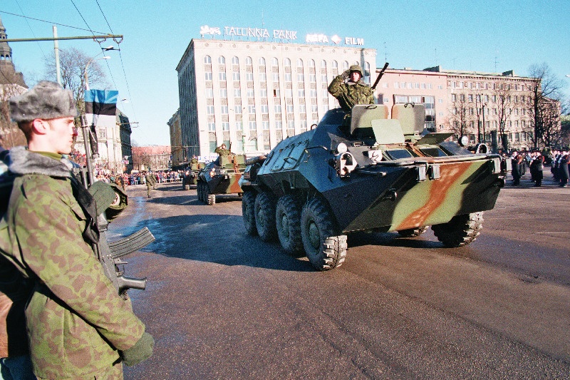 Kaitsejõudude paraad Eesti Vabariigi 80.aastapäeval Vabaduse väljakul.