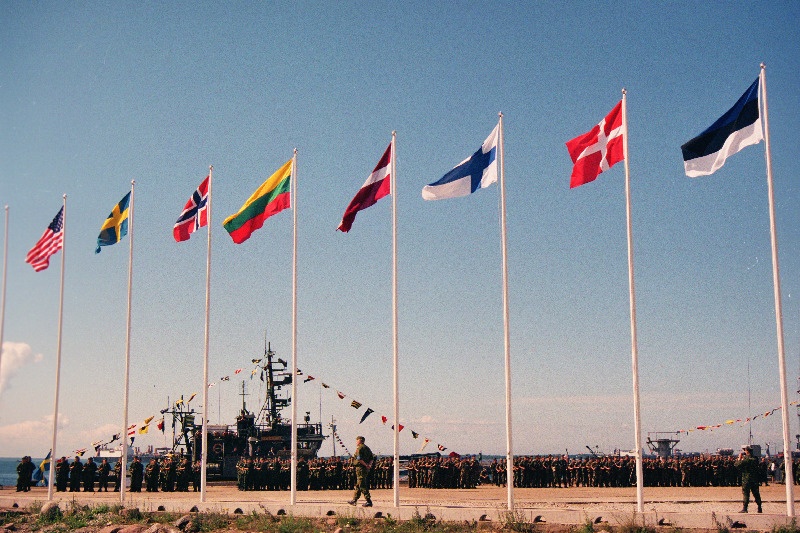 Rahvusvaheliste sõjaväeõppuste Baltic Challenge 1997 avamine Paldiskis.