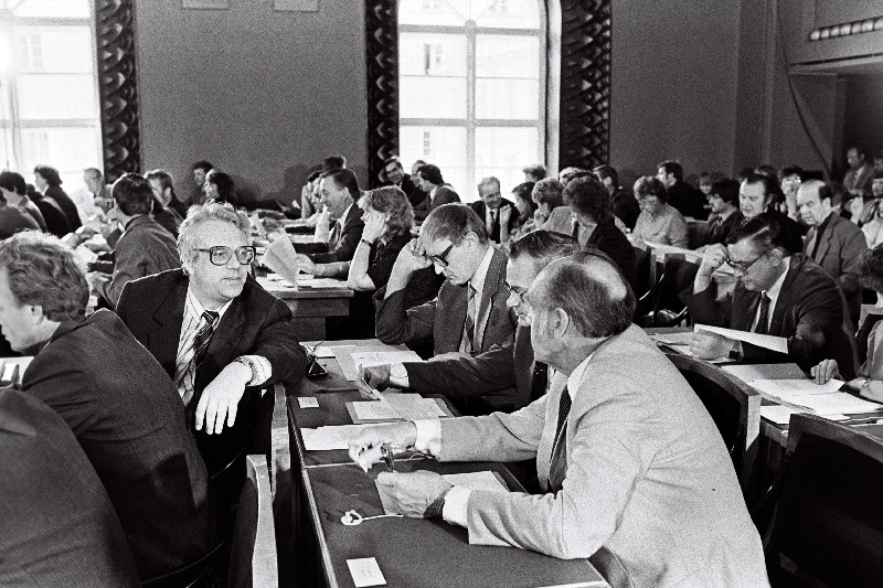 Vaade saali ENSV Ülemnõukogu XI koosseisu üheteistkümnenda istungjärgu ajal.