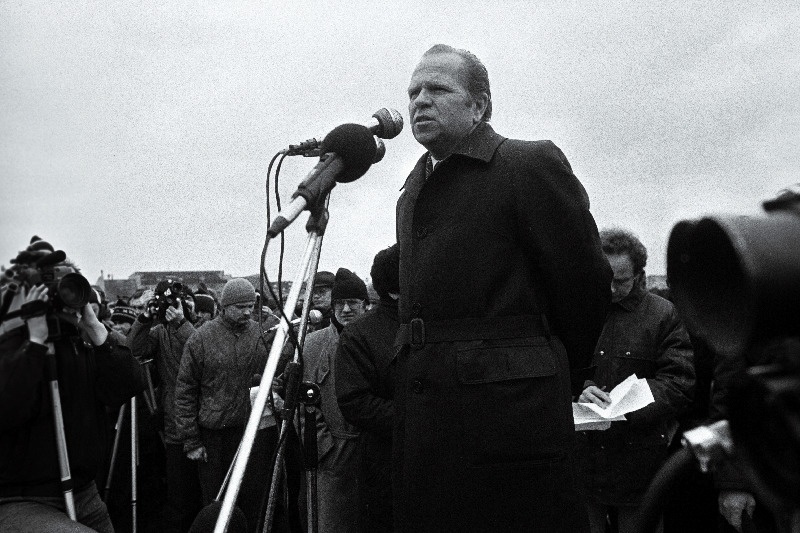 Interliikumise miiting, esineb N. Jarovoi.